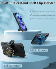 Load image into Gallery viewer, FNTCASE for iPhone 16 Phone Case: Military Grade Rugged Cell Phone Cover with Kickstand & Holster | Shockproof TPU Protection Bumper Matte Textured Design for iPhone 16 Cases 6.1 inch-Blue