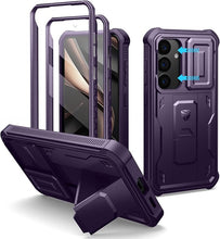 Load image into Gallery viewer, Dexnor for Samsung Galaxy S25 Case with Built-in Slide Camera Cover& Screen Protector&Kickstand,Heavy-Duty Shockproof Rugged Case Full-Body Bumper Protective Cover for Galaxy S25(2025),Phantom Purple