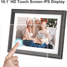 Load image into Gallery viewer, Frameo Digital Picture Frame WiFi 10.1 inch IPS Touch Screen HD Display,16GB Storage, Auto-Rotate,Easy Setup to Share Photos or Videos via Frameo APP