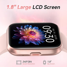 Load image into Gallery viewer, Fitpolo Smart Watches for Women, 1.8'' Alexa Built-in Fitness Tracker Watch with Bluetooth Calls, IP68 Waterproof, Heart Rate/Sleep/SpO2 Monitor, 110 Sports Modes Compatible with Android & iPhone