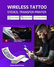 Load image into Gallery viewer, Phomemo M08F Ultra Wireless Tattoo Stencil Printer, Stencil Printer for Tattooing, Thermal Tattoo Printer for Tattoo Artists & Beginners,Compatible with Tablet,Smartphone & PC, Pink