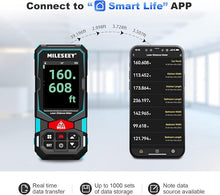Load image into Gallery viewer, Laser Measure, MiLESEEY 330Ft Laser Distance Meter, Rechargeable Multifunctional Laser Measurement Tool with Pointfinder Camera,P2P Technology, Perfect for Outdoor Long-Range Measuring (App Version)