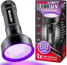 Load image into Gallery viewer, GearLight UV Flashlight Black Light from 68 LED Blacklight Flashlight Dog/Cat Pet Urine Detector, Scorpion, Bed Bug, Resin Curing, Dog Stain, and Carpet Odor Eliminator Remover, ID Checking_XR68