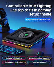 Load image into Gallery viewer, llano RGB Laptop Cooling Pad, Gaming Laptop Cooler with Powerful Turbofan, Fast Cooling Laptop 15.6-21in, Adjustable Speed, Touch Control, LCD Screen