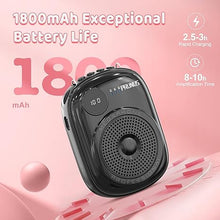 Load image into Gallery viewer, Voice Amplifier for Teacher,Portable Wired Voice Amplifier with Microphone Headset and Speaker,Rechargeable Mini Voice Amplifier for Classroom,Speech,Training,Tour Guide,Pearl Chain Design (Black)