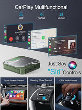 Load image into Gallery viewer, Wireless Carplay AI Box 5.0, Wireless Carplay Adapter Android 13.0 QCM 6125 8-Core 8+128GB, Exclusively for OEM Wired CarPlay Cars, Enjoy Online Streaming from YouTube, Netflix, Google Store! Green