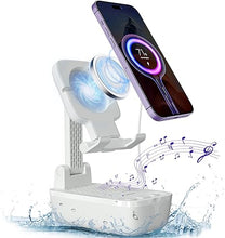 Load image into Gallery viewer, comiso Gifts for Men Women, from Wife,IPX7 Waterproof Cell Phone Stand with Bluetooth Speaker,Anti-Slip Design Shower Phone Speaker with HD Stereo Sound, Compatible for Any Smartphone/Tablet