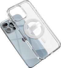 Load image into Gallery viewer, ENCASED Magnetic Case with Grip for iPhone 16 PRO (2024) Compatible with MagSafe | Includes Removable Phone Holder Silicone Loop (Crystal Clear)