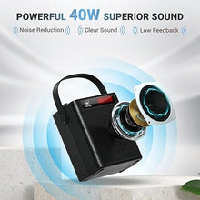 Load image into Gallery viewer, Voice Amplifier Bluetooth 5.3 Wireless Headset Mirophone/Handheld Mic-40W Rechargeable Megaphone Personal Pa System Portable Microphone Speaker Set, 4 Sound Effects for Teachers Presentation Party S95