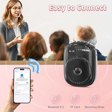Load image into Gallery viewer, Voice Amplifier for Teacher,Portable Wired Voice Amplifier with Microphone Headset and Speaker,Rechargeable Mini Voice Amplifier for Classroom,Speech,Training,Tour Guide,Pearl Chain Design (Black)