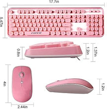Load image into Gallery viewer, FOPETT Keyboard and Mouse Sets Wireless, Reliable 2.4 GHz Connectivity for PC,Laptop,Smart TV and More (Pink)
