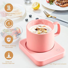 Load image into Gallery viewer, VOBAGA Coffee Mug Warmer, Electric Coffee Warmer for Office Desk Accessories with Auto Shut Off, 3 Temperature Setting Smart Cup Warmer for Heating Coffee, Beverage, Milk and Tea (No Mug)