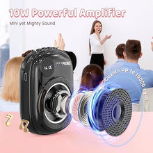 Load image into Gallery viewer, Voice Amplifier for Teacher,Portable Wired Voice Amplifier with Microphone Headset and Speaker,Rechargeable Mini Voice Amplifier for Classroom,Speech,Training,Tour Guide,Pearl Chain Design (Black)