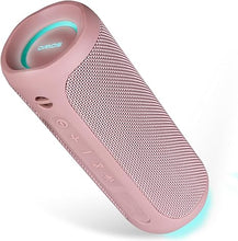 Load image into Gallery viewer, Outdoor Portable Bluetooth Speaker, Wireless IPX7 Waterproof Speaker, 25W Loud Sound, Bassboom Technology, TWS Pairing, 16H Playtime, Speaker with Lights - Pink