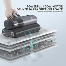 Load image into Gallery viewer, AIRTHEREAL M1 Mattress Vacuum Cleaner, 6 in 1 Bed Vacuum with High-Frequency Vibration - 80,000 RPM Dual Brushroll Rotation, UV-C Light, 14Kpa Suction, Dust Sensor, Ultrasonic and Heating Tech
