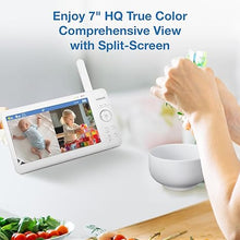 Load image into Gallery viewer, VTech Advanced HQ Max Twin 7" Digital Video 2-Cameras Baby Monitor with Pan Tilt Zoom, Long Battery Life 5000mAh, IPS Screen, Adaptive Multi-Color Night Light, 2-Way Talk, HQ Display, No WiFi, White