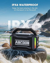 Load image into Gallery viewer, Speakers Bluetooth Wireless: 80W(Peak) Loud Speaker with Bass, 20H Playtime, IPX6 Waterproof, Large Jobsite Speakers for Work, Outdoor, Workshop, Garage, Portable Speaker with TWS (Black)