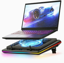 Load image into Gallery viewer, llano RGB Laptop Cooling Pad, Gaming Laptop Cooler with Powerful Turbofan, Fast Cooling Laptop 15.6-21in, Adjustable Speed, Touch Control, LCD Screen