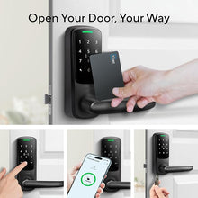 Load image into Gallery viewer, ULTRALOQ Latch 5 Built-in WiFi Smart Lock with NFC, 5-in-1 Keyless Entry Door Lock with Touch Digital Keypad, Smart Handle Lock, App Control, Black