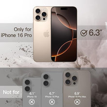 Load image into Gallery viewer, JETech Case for iPhone 16 Pro 6.3-Inch, Shockproof Phone Bumper Cover, Solid Color Matte TPU Frame, Anti-Scratch Clear Back (Desert Titanium)