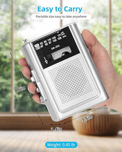 Load image into Gallery viewer, Portable Cassette Player Recorder AM FM Radio, Compact Personal Walkman Cassette Tape Player/Recorder with Built in Speaker and Stereo Earphone Jack