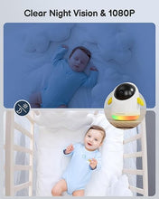 Load image into Gallery viewer, Baby Monitor with Camera and Audio WiFi/No WiFi: Baby Camera Monitor Double Control Night Vision 4.3' Screen 2-Way Talk Temperature & Humidity Sensor Lullabies Motion & Noise Detection(Only 2.4G WiFi)