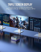 Load image into Gallery viewer, GMKtec Desktop Mini PC Intel N100 Windows 11 Pro 12GB DDR5 256GB SSD Dual LAN, Mini Computer 4K Triple Display, WiFi6, BT5.2, Energy Efficient