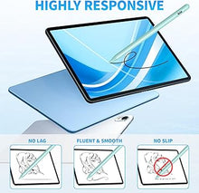 Load image into Gallery viewer, Stylus Pens for Touch Screen, DRYMOKINI Stylist Pen Compatible for Android and iOS Tablet/Phones, Rechargeable Universal Stylus Pencil Compatible for A-pple/i-Pad/Phone Tablet, Light Blue