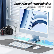 Load image into Gallery viewer, USB C Hub for iMac 24 inch 2021/2023, Minisopuru iMac USB Hub Support M.2 NVMe SSD, iMac Accessories for iMac M1/M3, iMac USB Adapter with USB C 10Gbps, USB A 3.2, SD/TF, M.2 SSD (Not Included), Blue.