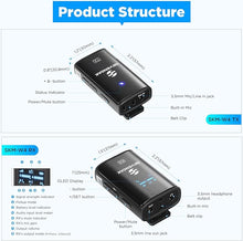 Load image into Gallery viewer, Sevenoak SKM-K2 OLED Wireless Lavalier Microphone for iPhone/Camera/Android, 2.4GHz wireless Lapel Microphone with Stereo/Mono for Youtube,Tiktok Live Stream, Video Recording, Vlogging