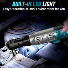 Load image into Gallery viewer, Seesii 21V Cordless Electric Ratchet Wrench Set, 66Ft-lbs 200RPM Power Ratchet Wrench 3/8", Variable Speed Trigger, 2x 2.0A Batteries & Charger, 8 Sockets, 1/4" and 1/2" Adapter, 3" Extension Bar