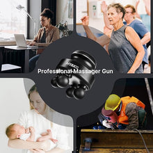 Load image into Gallery viewer, HYAKO F1 4-Heads Handheld Electric Deep Tissue Body Massager – Portable Orbital Professional Muscle Massager Tool for Easing Shoulder and Back Tension and Chiropractic Tool for Myofascial Release
