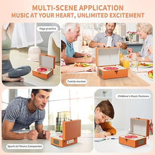Load image into Gallery viewer, Time Music Box CD Player with Speakers; Bluetooth Transmitter; Festival Gift; BGM Player for Home Decor (Orange)