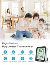 Load image into Gallery viewer, Govee Hygrometer Thermometer H5075, Bluetooth Indoor Room Temperature Monitor Greenhouse Thermometer with Remote App Control, Notification Alerts, 2 Years Data Storage Export,LCD