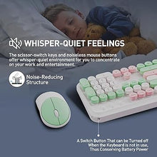 Load image into Gallery viewer, FOPETT 2.4GHz Wireless Keyboard and Mouse Set with Switch Button - Full-Size Keyboard - Compatible for Windows/Laptop/PC/Notebook/Smart TV and More - White Green