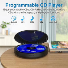 Load image into Gallery viewer, MEGATEK Portable CD Player with Dual Stereo Speakers and 60 Seconds Anti Skip, Personal Walkman CD Player for Car with Headphones, USB Port, Bluetooth and FM Transmitter, 2000mAh Rechargeable Battery