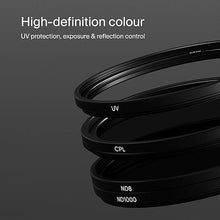 Load image into Gallery viewer, Urth 58mm 4-in-1 Lens Filter Kit (Plus+) - UV, CPL, Neutral Density ND8, ND1000, Multi-Coated Optical Glass, Ultra-Slim Camera Lens Filters