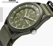 Load image into Gallery viewer, Infantry Military Watches for Men Analog Wrist Watch, Tactical Waterproof Outdoor Sport Mens Quartz Wristwatch, Date Day Work Field Army Green w/Nylon Band by MDC