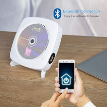 Load image into Gallery viewer, CD Player, Bluetooth HiFi Speaker, USB Flash Player, AUX line-in Audio Boombox, FM Radio, Portable, Wall Mountable and Desk Stand, with Remote Control