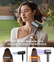 Load image into Gallery viewer, TORRAS Stream Hair Dryer, Space Gray, High-Speed 29.3m/s, 1600W, Hair Care Mode, Ionic Care, 2 Modes, 3 Speeds, 3 Heat Levels, with Diffusers, Aerospace Alluminum