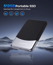 Load image into Gallery viewer, ORICO 512GB External SSD with 2 in 1 USB C Cable, Portable Solid State Drive USB 3.2 Gen 1 Up to 460MB/s, Dust and Drop Resistance, Reliable Storage for USB-C Smartphone, PC, Tablet, Labtop - M25PRO