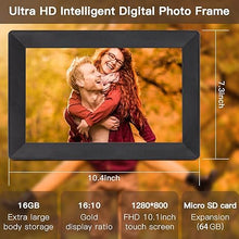Load image into Gallery viewer, Uhale 10.1-inch digital photo frames Built-in 1280×800 IPS HD Touch Screen?16GB storage?Gravity sensor,Digital Picture frame Send photos and videos via the free “Uhale” App—Home Decorations/Gift Guide