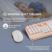 Load image into Gallery viewer, FOPETT 2.4GHz Wireless Keyboard and Mouse Set with Switch Button - Full-Size Keyboard - Compatible for Windows/Laptop/PC/Notebook/Smart TV and More - Pink