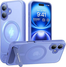 Load image into Gallery viewer, TORRAS Strong Magnetic & Seamless Stand for iPhone 16 Case, Fit for MagSafe, Military-Grade Drop Protection, Adjustable Kickstand Phone Case for iPhone 16 Case, Slim Anti-Scratch Blue