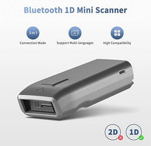 Load image into Gallery viewer, NetumScan Mini 1D Bluetooth Barcode Scanner, 3-in-1 Automatic CCD Wireless Barcode Reader for Inventory, Small Bar Code Scanner for POS, Computer, Tablet, iPhone, iPad, iOS, Android