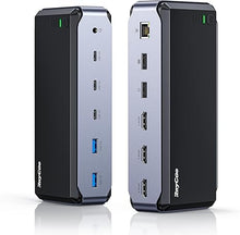 Load image into Gallery viewer, USB C Docking Station Dual Monitor for MacBook Pro/Air, 13-in-1 Triple 4K Display Laptop USB-C Hub, Type C Dock with 3 * 4K HDMI, PD3.0, 7 USB, RJ45, 3.5mm Audio