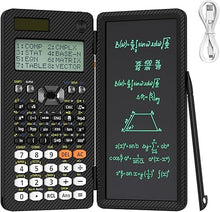 Load image into Gallery viewer, Rechargeable Scientific Calculator with Notepad 991ES Black Science Calculator with Writing Tablet Foldable Scientific Calculators for High School College Students School Office Supplies(991ES-BL)