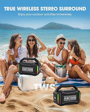 Load image into Gallery viewer, Speakers Bluetooth Wireless: 80W(Peak) Loud Speaker with Bass, 20H Playtime, IPX6 Waterproof, Large Jobsite Speakers for Work, Outdoor, Workshop, Garage, Portable Speaker with TWS (Black)