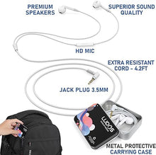 Load image into Gallery viewer, LUDOS FEROX Wired Earbuds in-Ear Headphones, 5 Year Warranty, Earphones with Microphone, Noise Isolation Corded for 3.5mm Jack Ear Buds for iPhone, Samsung, Computer, Laptop, Kids, School Students