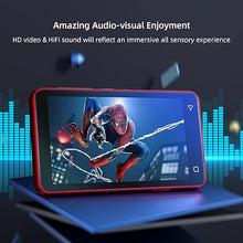 Load image into Gallery viewer, MP3 Player with Bluetooth and WiFi,MP3 Player with Spotify,Spotify Kids,Audible,Pandora,Amazon Music,4" Music Player MP4 Up to 1TB(80GB,Red_Black)